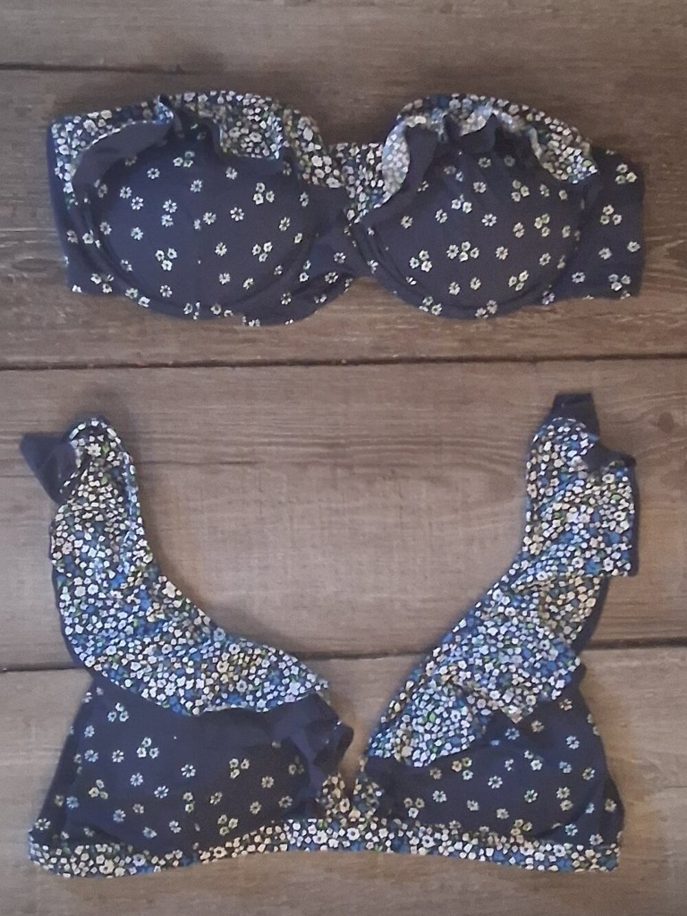NEW Michael Kors LOT Navy Large Bikini Tops Large